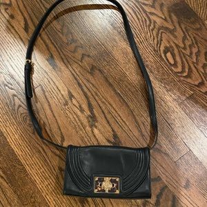 Tory Burch Black Leather Crossbody Purse